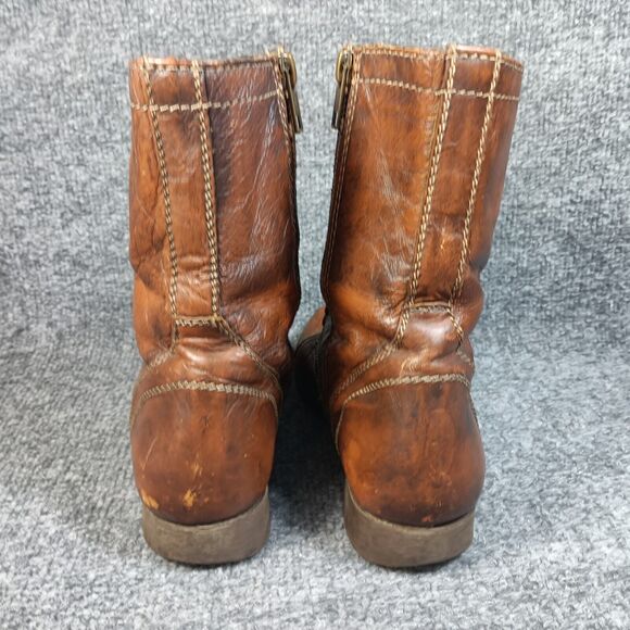 ALL Leather Steve Madden Brown Ankle Boots - Picture 7 of 9